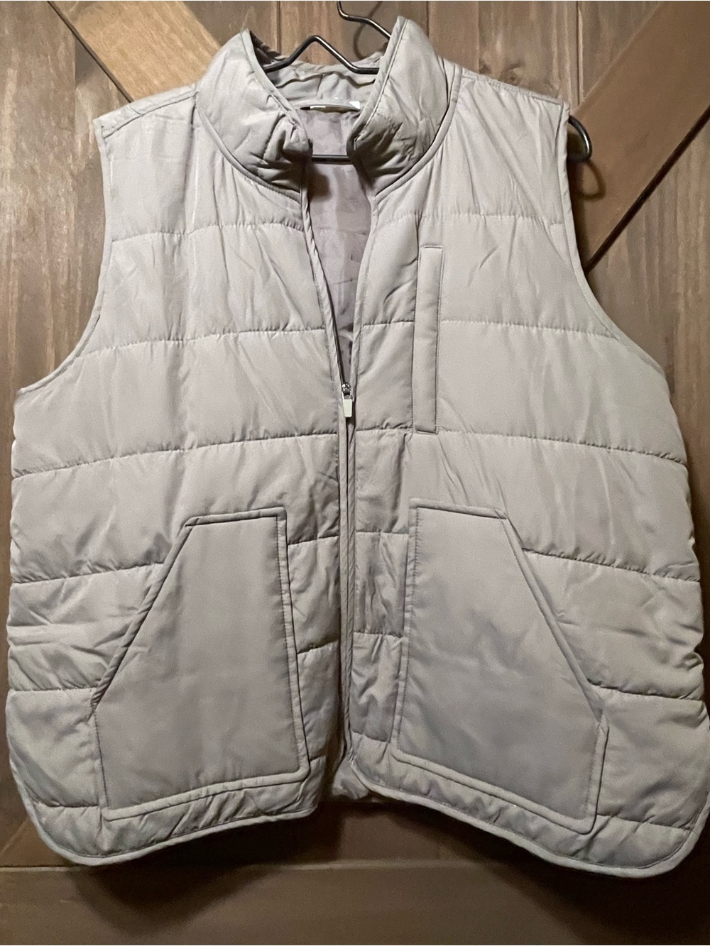 Maurices Light Gray Quilted Puffer Vest